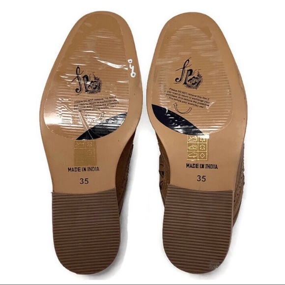 FREE PEOPLE Paramount Leather Slip On Mules Size 5 - Picture 5 of 8